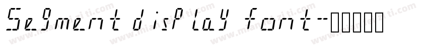 Segment display font字体转换
